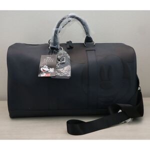 Concept One Disney O/S Black 3-D Mickey Mouse Embossed Weekender Duffle Bag